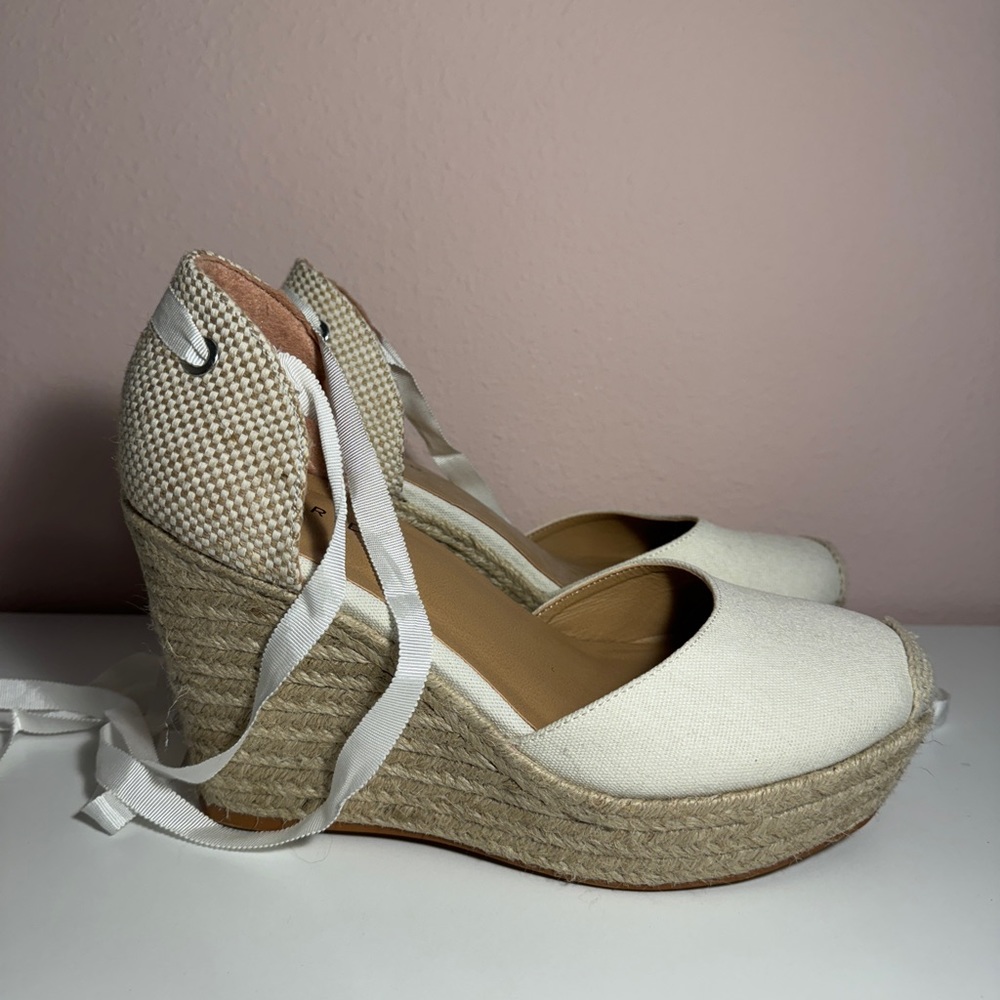 Torrid Espadrille Cream Color size 10 Wide Width